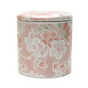 【ミニ骨壺 桜 2寸】シリコン付き ペット骨壺 かわいい 手元供養 花柄 白 仏具 納骨 分骨 ペット供養