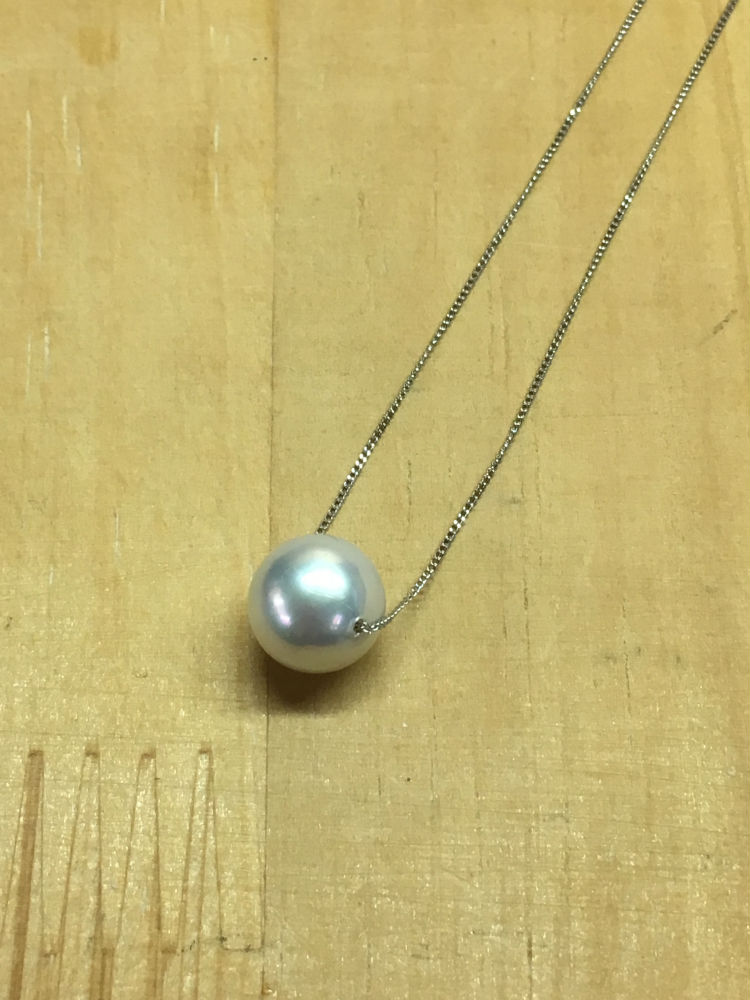 樂天商城 - 【工房手作り】 本真珠 Pt850 ペンダント ネックレス 【送料無料】 #207 真珠 パール Pearl アクセサリー ジュエリー プレゼント 贈り物 にも！