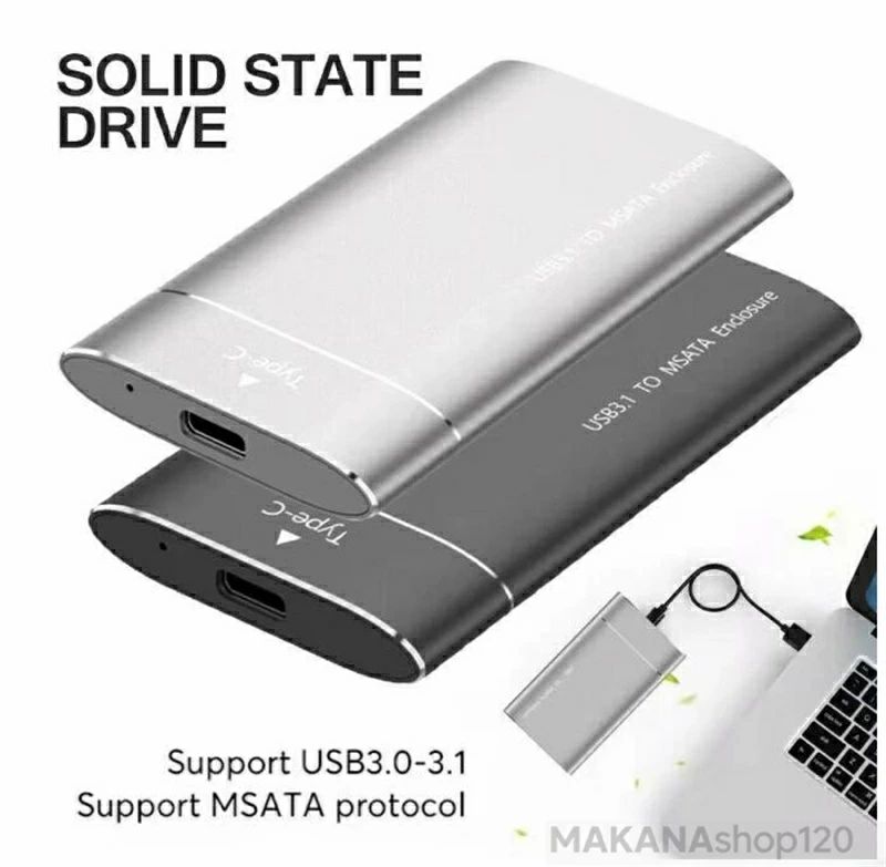 【2026新登場】SSD 1TB 外付 ポータブルSSD 外付けハードディス USB-A/USB-C両対応 500GB 超薄型ポータブル ハードデ - Image 2