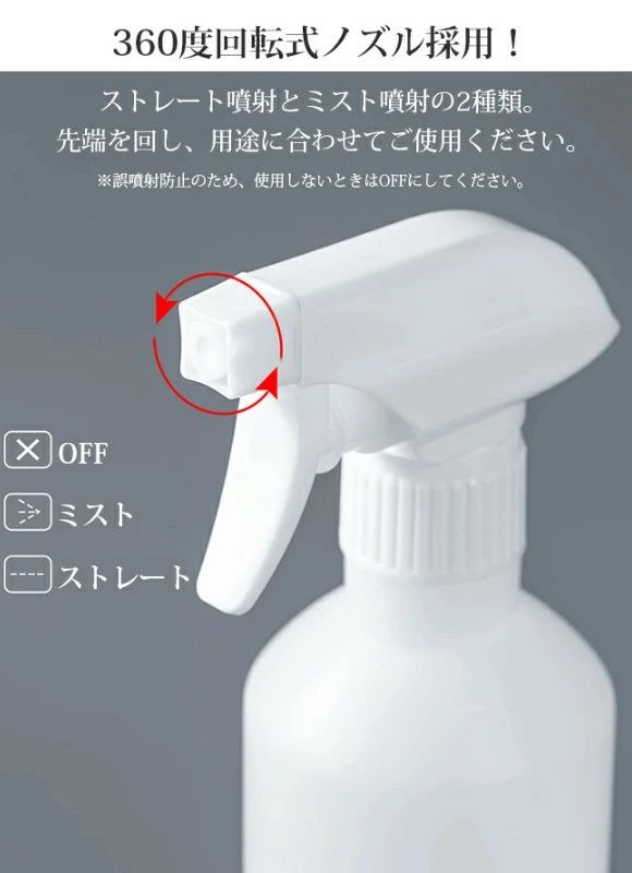 スプレーボトル アルコール対応 500ml 遮光スプレーボトル 大容量 10本セット 次亜...