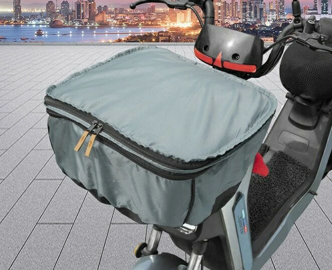 自転車用かごカバー かごカバー 2段式 荷物カバー 防水 ジッパー ファスナー カバ...