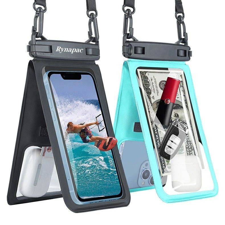 樂天商城 - ウミネコ 防水 スマホ ケース ダブルポケット防水バッグ 防水バッグ 風呂 お風呂 浮く プール 大きめ 自転車 バイク 釣り キャンプ アウ