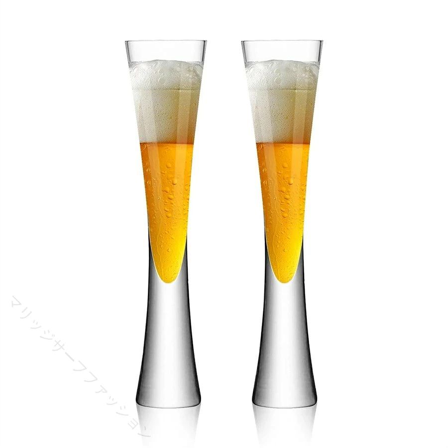 サイズ：24cm*5.5cm；170ml・スタイリッシュなデザインが特徴的なシャンパングラスです。・ャンパンフルート形状のデザインは芸術的で非常に素晴らしいです。 目を引くエレガントな形状は、ゲストが来たときの会話のきっかけになります。・このシャンパン フルートの現代的なデザインは、ご自宅やバーにスタイリッシュな雰囲気を加えます。・360°よりクリアなクリスタルガラスは、シャンパングラスの底から泡が表面に上がり、泡が大きく発展していく過程を楽しむことができます。・グラスは、結婚式、記念日、バレンタインデー、母の日、父の日、新築祝い、誕生日、ベビーシャワー、卒業式、または特別な日のギフトに最適です。材質 ガラス カラー ピンク 容量 170ミリリットル 特集 口吹き 色 2個セット スタイル ファッション テーマ フルート 【原産国／製造国: 中国】 指定された配送時間は承っておりません。【マリッジサーフファッション】