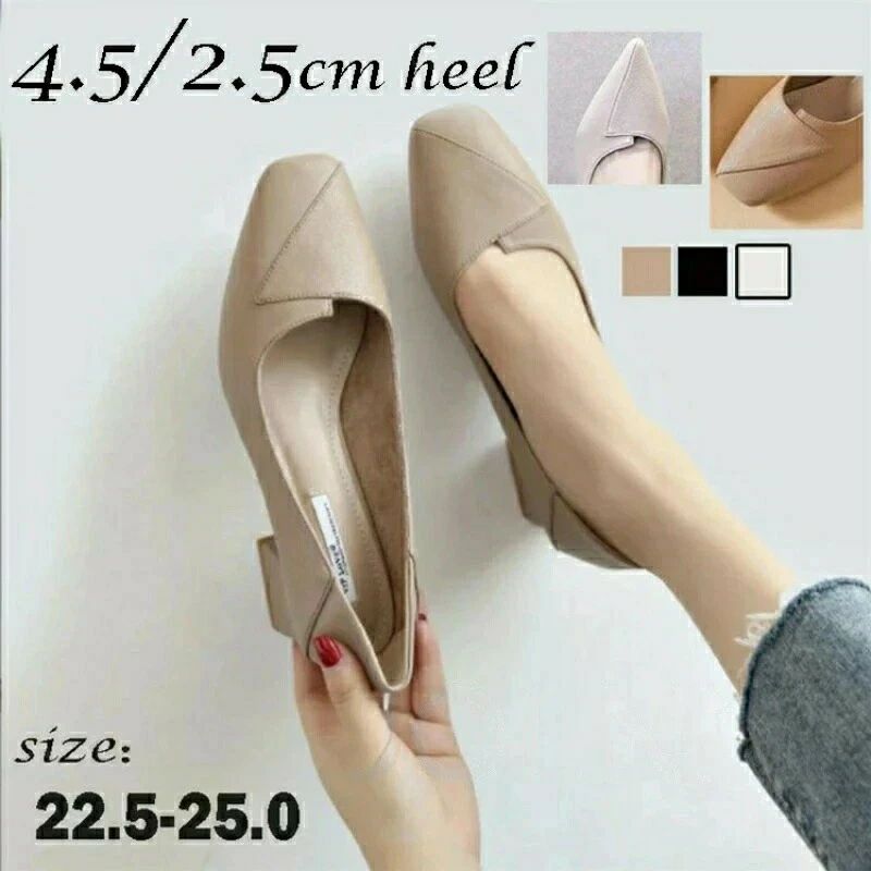 樂天商城 - 4.5cm ヒール パンプス 痛くない 走れるパンプス 歩きやすい 22cm 25cm オフィス 通勤 フォーマル リクルート 冠婚葬祭 大きいサイズ 小
