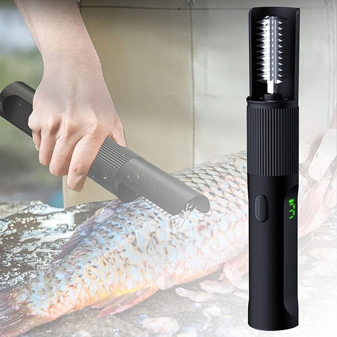樂天商城 - 電動 うろこ取り 魚の鱗とり 魚の鱗除去器 鱗発散防止 飛び散らない ステンレス銀鱗 ウロコ取り防水 高速除去 快速クリーナー 業務用 漁