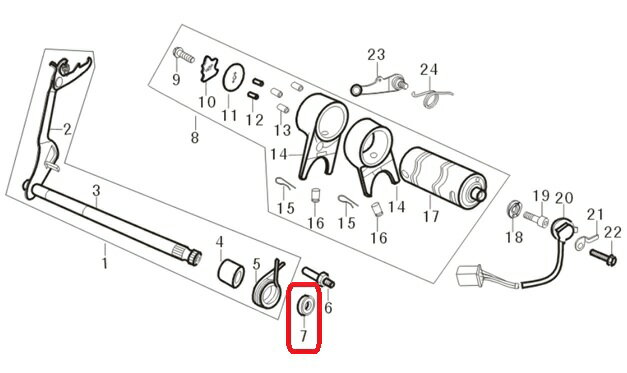 田中商会エンジン用　オイルシール 11.6×24×10（ギアシフト側）≪田中商会★モンキー≫【クリックポスト代引不可】