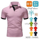 ゴルフウェア ゴルフシャツ Tシャツ メンズ 半袖 ビジシャツ ユニフォーム スポーツ 制服 カラー配色 吸汗速乾 夏