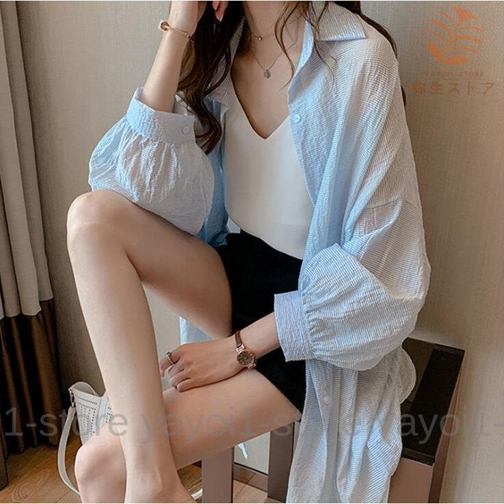 ロングシャツ UVカットカーディガン レディース 夏 トップス シャツ 七分袖 ゆったり 体型カバー 紫外線対策 冷房対策 カジュアル ロング丈 ショート丈 おしゃれ