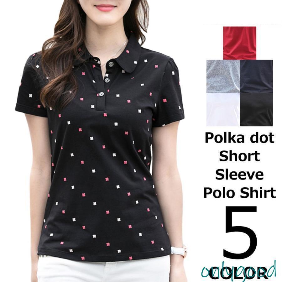 ウェア レディース シャツ 半袖 ドット