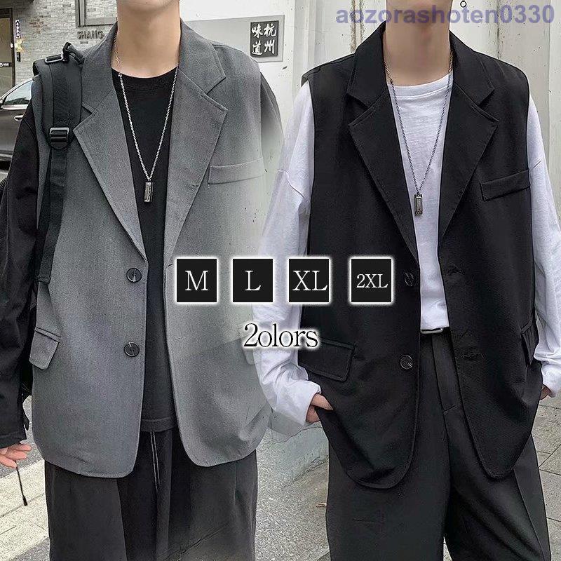 ベスト メンズ チョッキ 前開き ジレベスト ワークベスト お洒落 アウター ノースリーブ ゆったり トップス 夏 春秋メンズファッション