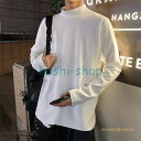 tシャツ メンズ トップス カットソー ハイネック おしゃれ カジュアルTシャツ 長袖Tシャツ インナー 大きいサイズ 日常感 韓国風 無地 ゆったり メンズス...