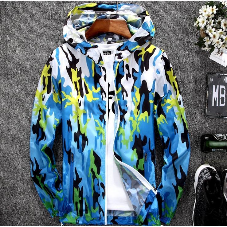 uvカット パーカー 薄手 レディース メンズ 大きいサイズ フード カジュアルジャケット ジャンパー 夏 海 迷彩柄 長袖 UV対策 紫外線対策 アウター 男女兼用