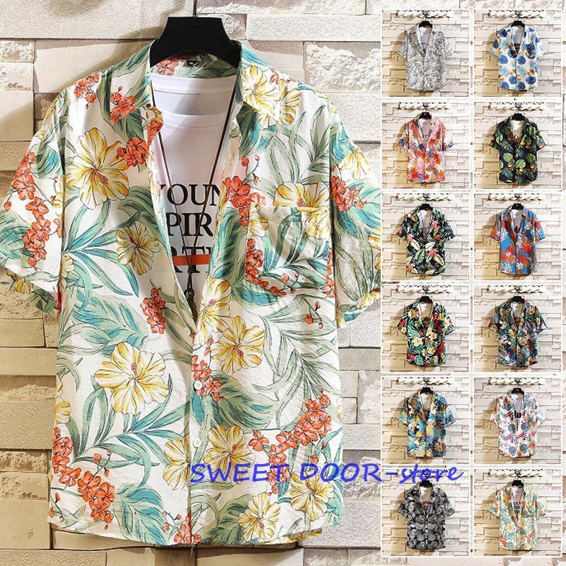 アロハシャツ メンズ 半袖 開襟 オープンカラー レーヨン 総柄 花柄 ボタニカル柄 アニマル柄 カクテル..