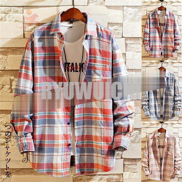 シャツ チェックシャツ メンズ 大きいサイズ ネルシャツ カジュアル ギンガムチェック アメカジ キレイ..