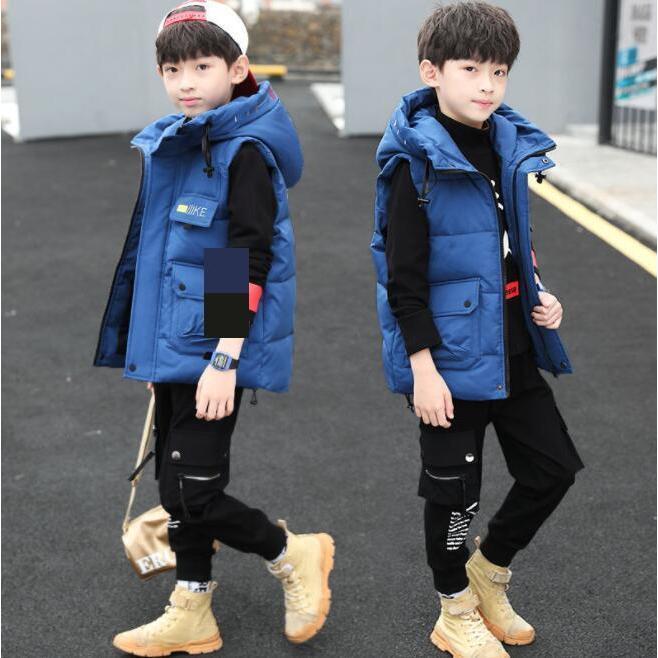 子供服 中綿ベスト キッズファッション 厚手 暖かい ダウン風ジャケット 女の子 男の子 秋冬 フード付..