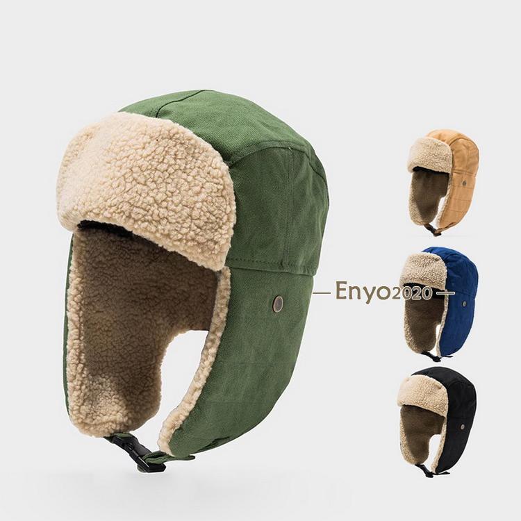 フライトキャップ 飛行帽 耳あて パイロットキャップ トラッパー 中綿入り 帽子 防風 防寒 秋冬 レディース メンズ