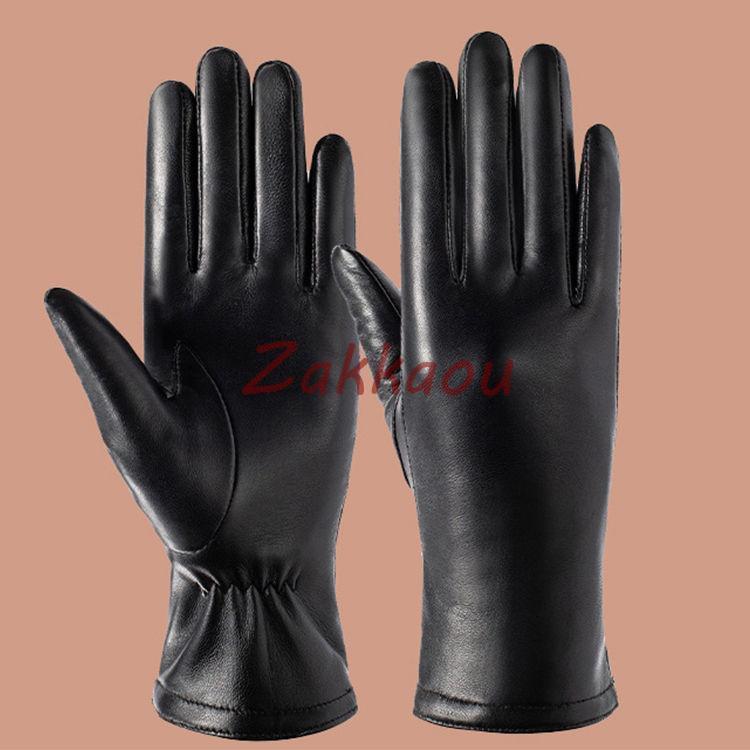 山羊革 本革手袋　レディース　グローブ　レザーグローブ　レザー手袋　裏起毛　glove　バイク手袋　バ..