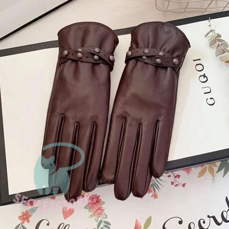 羊革 本革手袋　レディース　グローブ　レザーグローブ　レザー手袋 裏起毛 スマホ対応可能 glove　バ..