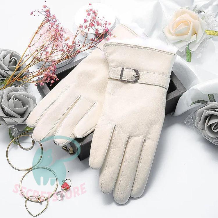 羊革 本革手袋　レディース　グローブ　レザーグローブ　レザー手袋　裏起毛 glove　バイク手袋　バイ..