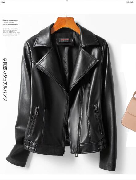 レディース革ジャン 本革 秋冬 レザージャケット ライダースジャケット バイクウェア シングル 女性用 ..