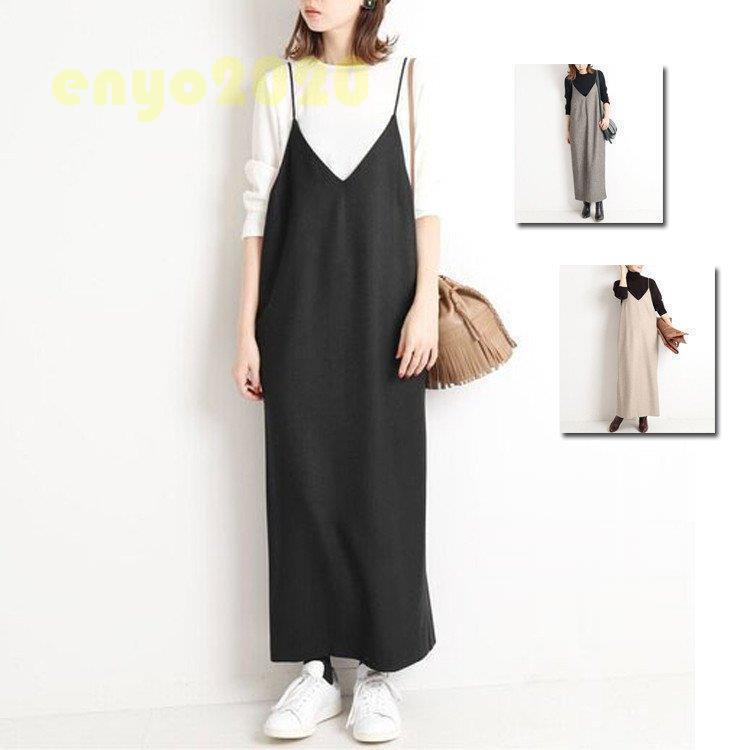 ワンピース ジャンパースカート ジャンスカ サロペット レディース サロペットワンピース 体型カバー ..