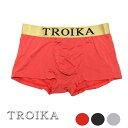 TROIKA トロイカ メンズ ボクサーパンツ ストレッチ 男性下着 ボクサーブリーフ デザインウエストゴム オシャレ下着 シンプル 無地 カラフル 前開き