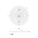 【あす楽対応品 在庫あり】JOTO 樹脂マンホール 1t 白:JM -300 U W 蓋のみ 雨水 穴有 乗車禁止∴∴