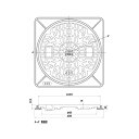 JOTO 樹脂マンホール 1t 黒:JM -400 A 角枠付 .在∴∴