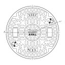 複合樹脂製 マンホール　HRM-350 蓋のみ (耐荷重:約500Kg) 歩道用 マンホール （普及型） 穴径350mm 浄化槽 マンホール蓋