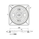 JOTO 樹脂マンホール 耐圧2t 黒 : JT2-300A 角枠付∴∴