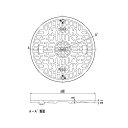 JOTO 樹脂マンホール 耐圧2t 黒:JT2-600 C-1 蓋のみ ロック付∴∴