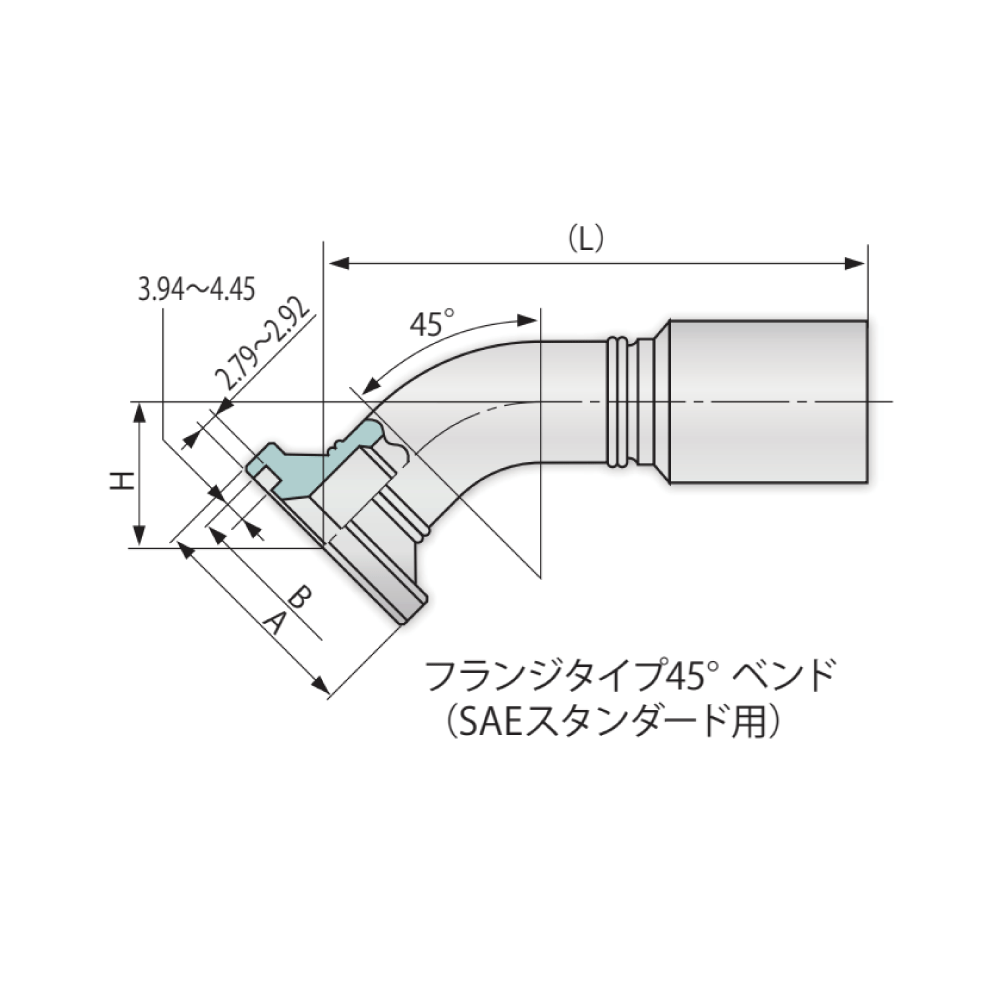 ブリジストン《UB08SR4》油圧 UB/UZ 金具 SR4 フランジ 45゜曲 : UB 08 SR4 ( 1/2) ∴建設機械 油圧工具 油圧配管