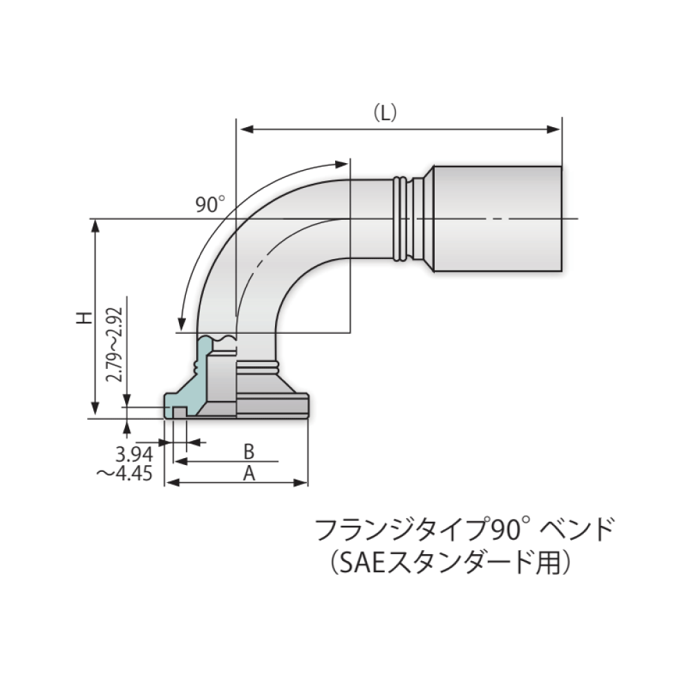 ブリジストン《UB1012SR9》油圧 UB/UZ 金具 SR9 フランジ 90゜曲 : UB 10 12 SR9 ( )∴建設機械 油圧工具 油圧配管
