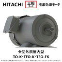 【あす楽対応品 在庫あり】日立産機システム 三相モートル 脚取付 全閉外扇型:0.4KW TFO-FK 2P (1370-0240) IE1三相 200V 重量9.5kg∴(TFO-FK-400W-2P)HITACHI モーター