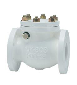 KITZ 10FCON50 (J10-FNSF-CN同等):鉛レス ナイロン 10Kフランジ付 チャッキ スイング∴逆止弁 チャッキバルブ チャッキ弁 キッツ 北沢 バルブ