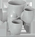 前澤化成工業 MX-Y-UT 右100 x 75 x 75S-150 (40660) : 小口径マス 上90゜ 合流 下トラップ∴前沢 ます マエザワ 升 桝 ...