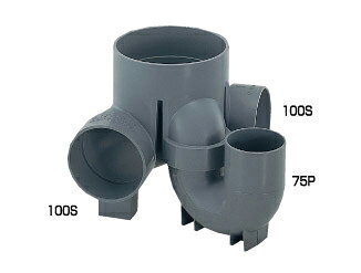 タキロン PO-UT-L左右兼用100 x 75-150 (295727) : 小口径マス 曲点トラップ∴タキロンシーアイ ます 升 桝 舛