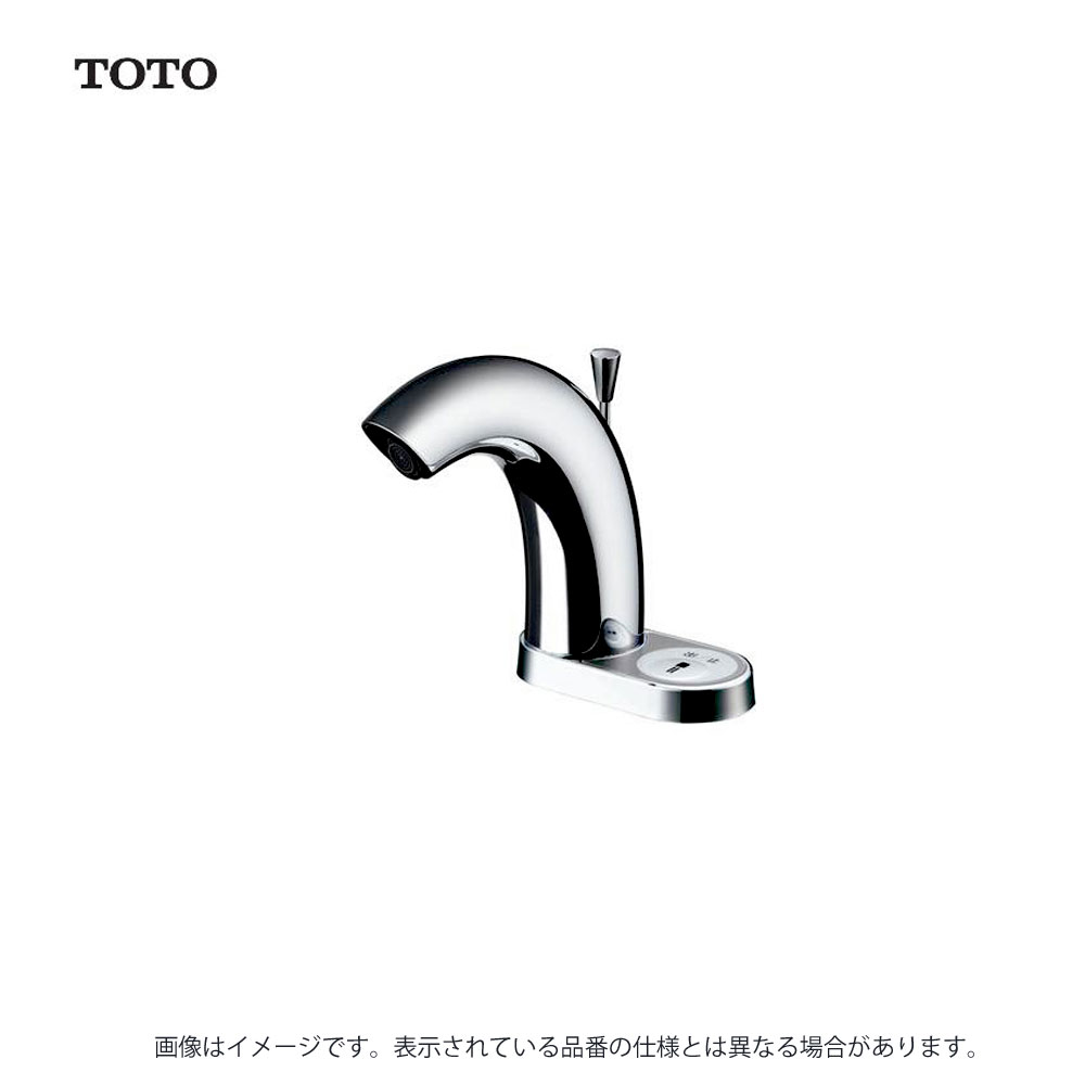 TOTO 台付自動水栓 サーモ13(電気開閉・湯水切替)(洗面JIS:TENA61A 100V ポップ付 35穴 85゜ (常)∴