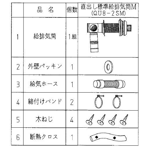 【あす楽対応品在庫あり】コロナ 給排気筒セット 石油給 水道直圧式 AG用 直出し:QU8-2SM∴CORONA