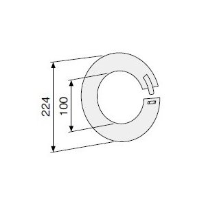 ⊥・ノーリツ メガネリング (0503085) : 排気筒部材 OT/OTX-CH-F用 ∴