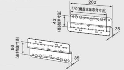 ⊥・ノーリツ BK-1 (0703764) : 防振壁掛金具 GCHヨウ部材 ∴