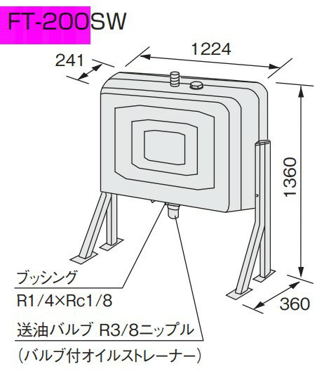 ⊥【≠地域に拠りあす楽在庫あり】ノーリツ FT-200SW (0706916) (192L) : オイルタンク 200L 角型 壁ピタ..