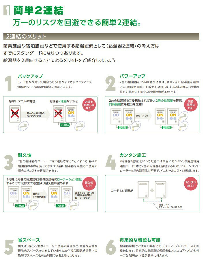 ノーリツ ガス給湯機 エコジョーズ 業務用 2連結対応 屋内壁掛 ダクト接続:GQ-C1622WZD-FH- LPG(プロパンガス) ・16号本体(RC-7626M非防水型リモコン本体組込)∴ 高効率 2