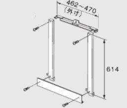 ノーリツ PS金枠セット OLD-Gキユウ部材:PK-D470NR (0702126)∴∴