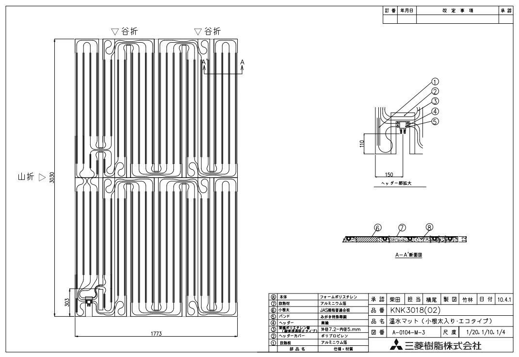 リンナイ 温水マット :KNK3018C 温水マツト (25-3534)∴∴ 1