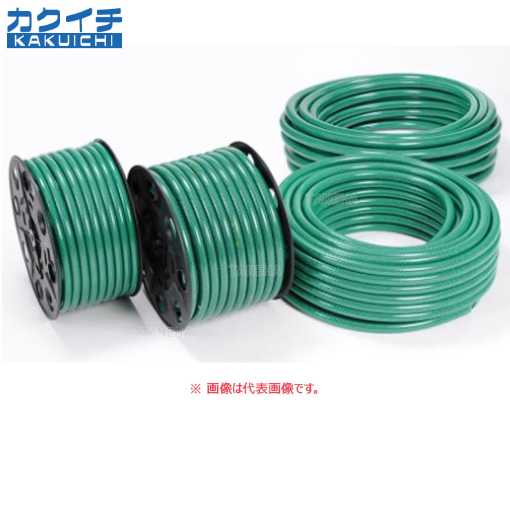カクイチ《KURO18 纒買 x50m》クロノス ホース 耐圧糸入防藻 グリーン : 18x23(纒買 x50m)∴