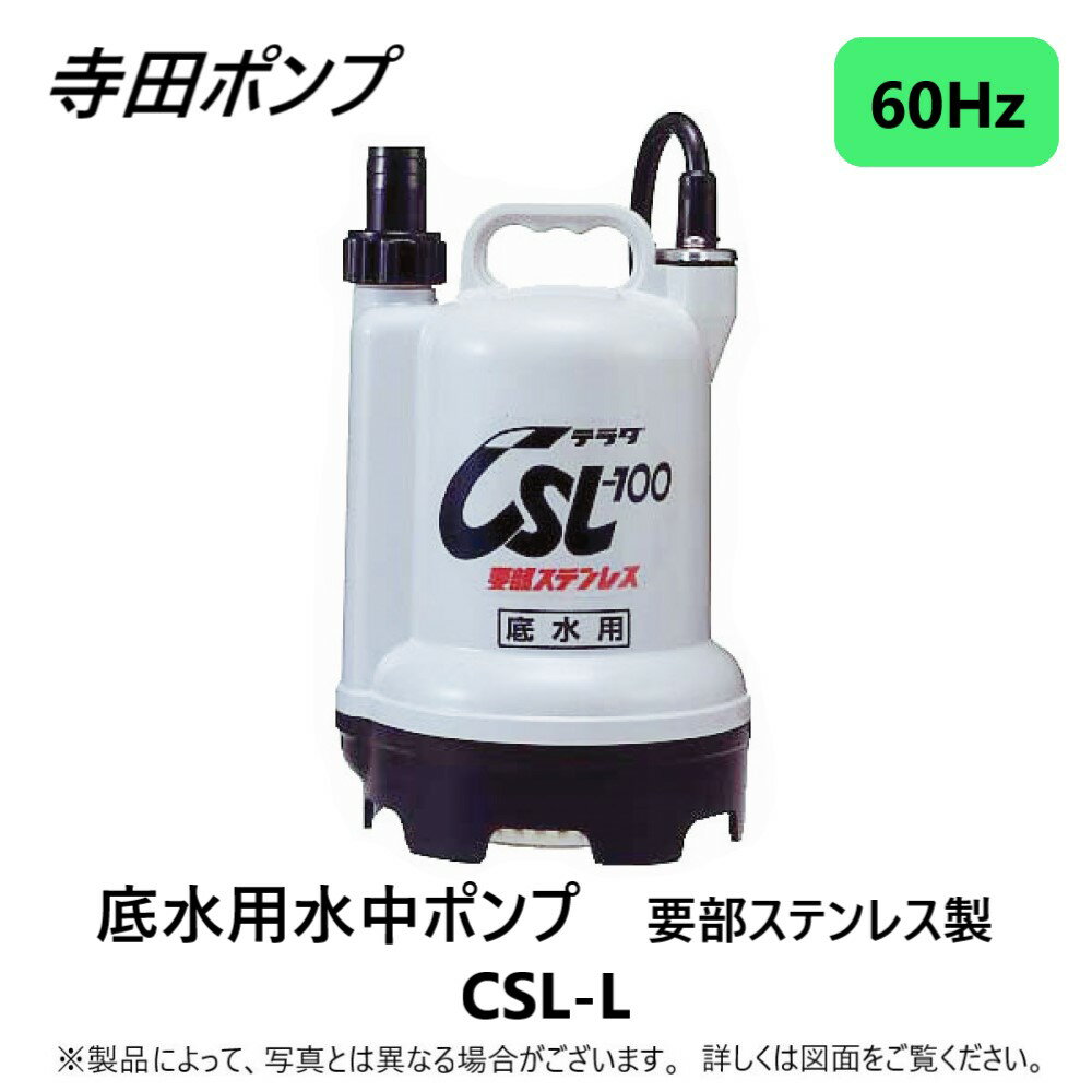 寺田ポンプ製作所 CSL-100L-25 : 底水用要部SUS水中ポンプ 60Hz 25A∴ステンレス 配管 井戸 汲み上げ 揚水