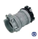 川西水道機器《SKXS65PX65G》SKX 伸縮継手ストップリング付 P x G 用 片落ソケット 中口径 : 65P x 65G (本体 65x 65+灰P...
