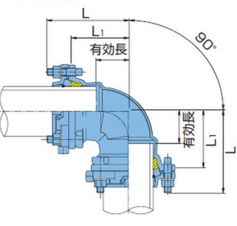 大成機工 VK-00B 200 x 90゜ : V-KING(s) 90゜ ショート JWWAG112全粉SR∴