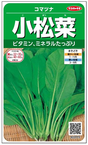 コマツナ 種 『小松菜』 サカタのタネ/大袋（粒数目安3885本）